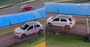 Adolescente invade passarela de pedestres com veículo em Salvador