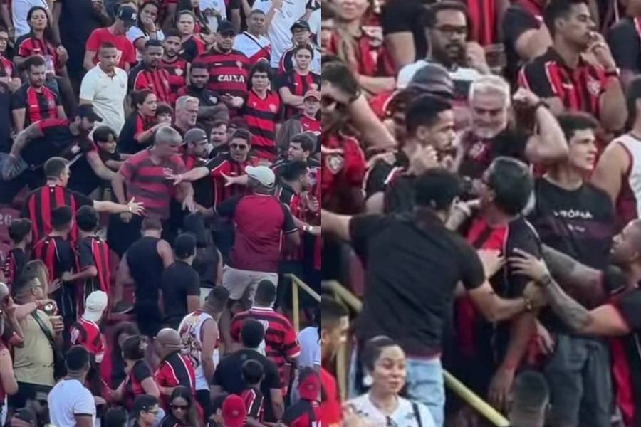 Briga entre torcedores do Vitória marca o clima antes do clássico Ba-vi no Barradão