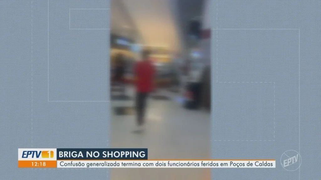 Briga generalizada em shopping de Poços de Caldas deixa dois funcionários feridos