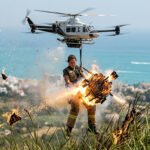Colisão entre helicópteros...