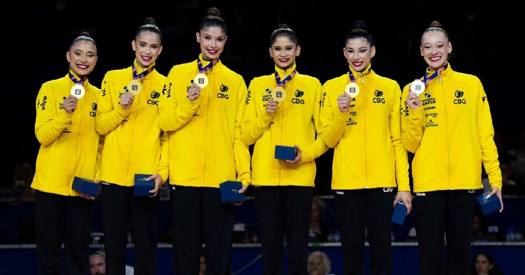 Ginástica rítmica brasileira conquista ouro inédito em Mundial na Alemanha