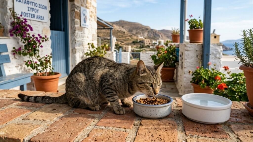 Ilha grega oferece hospedagem gratuita para voluntários que cuidam de gatos