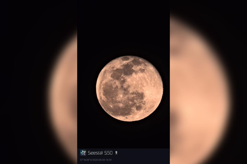 Lua do Esturjão ilumina o céu brasileiro em evento astronômico de agosto