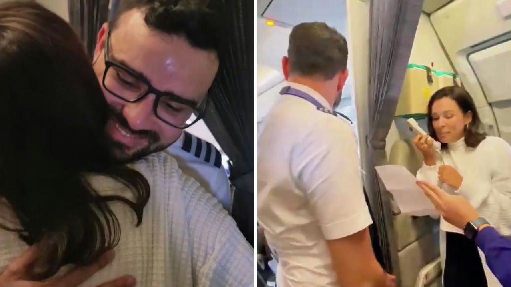 Mãe surpreende filho ao embarcar em voo comandado por ele e emociona internautas