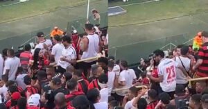 Matheus Gonçalves marca presença em arquibancada do Barradão para o clássico Ba-vi
