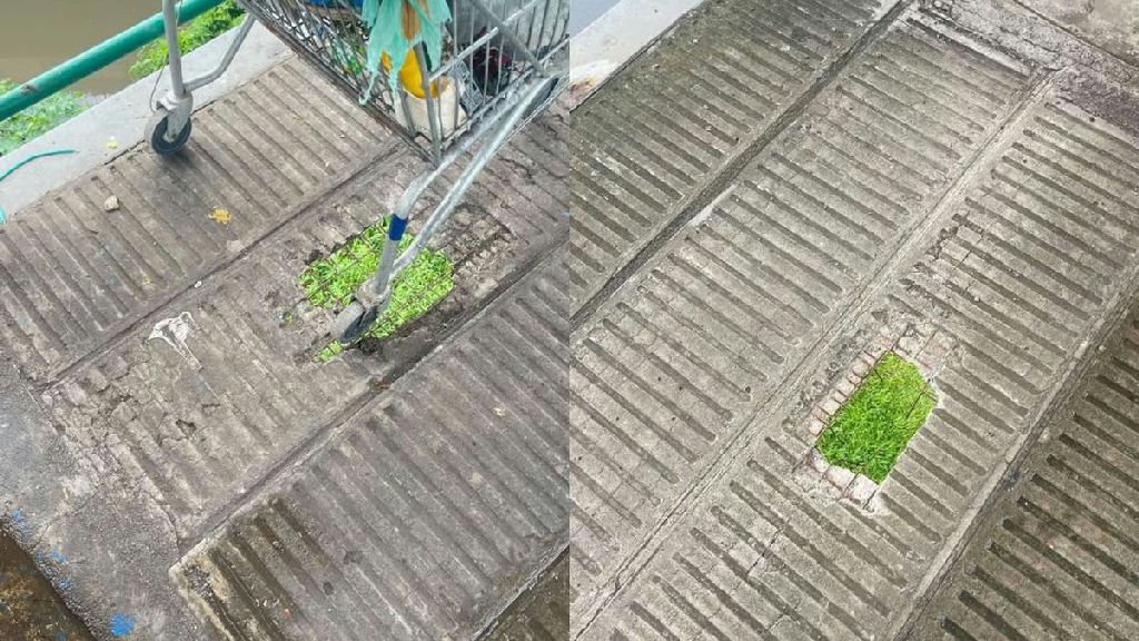 Passarela na Avenida Tancredo Neves apresenta riscos graves aos pedestres