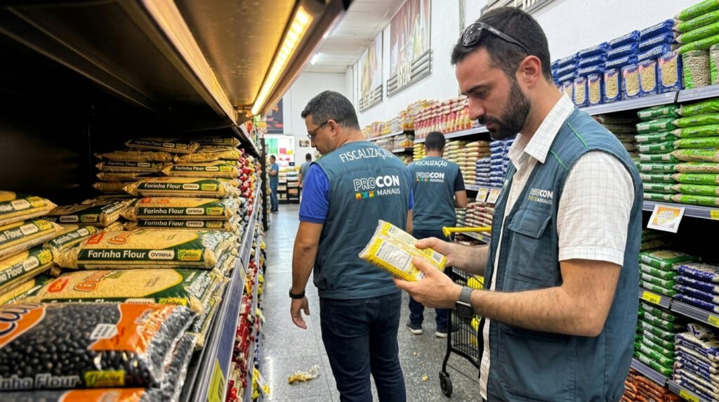 Procon Manaus retira centenas de produtos impróprios das prateleiras em operação