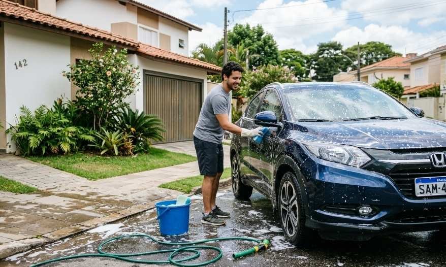 Saiba como evitar danos permanentes na pintura do seu carro durante a lavagem doméstica