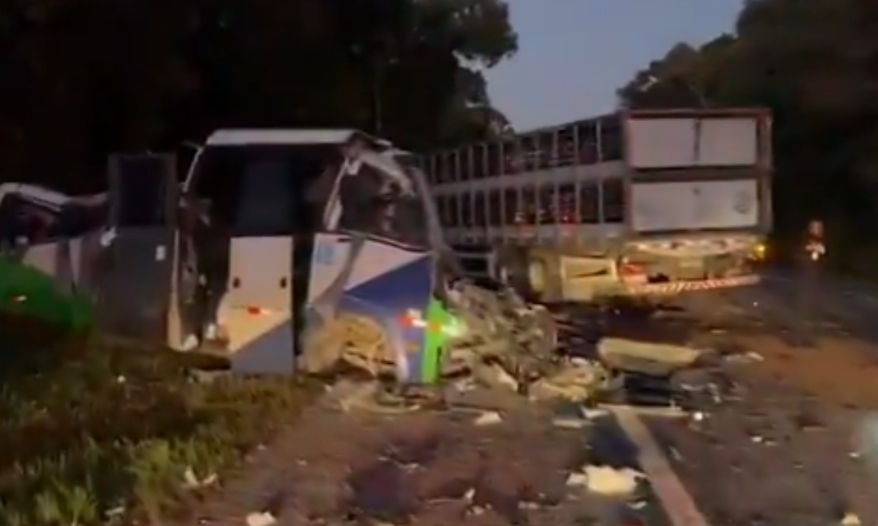 Tragédia na Br-373: colisão entre micro-ônibus e carreta deixa 23 mortos no Paraná