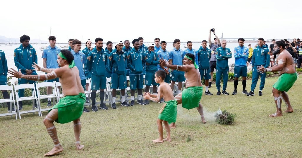Cerimônia aborígene acolhe Seleção Brasileira em Townsville antes de amistoso