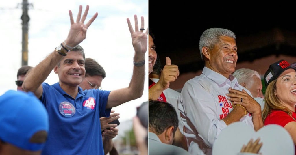 Disputa pelo governo da Bahia registra empate técnico entre ACM Neto e Jerônimo Rodrigues
