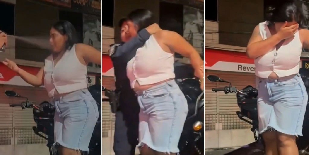 Guarda municipal utiliza spray de pimenta contra mulher em blitz no bairro do Jurunas