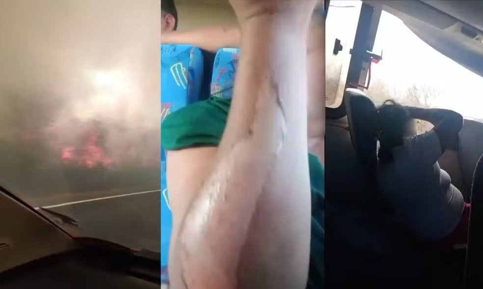 Incêndio em rodovia baiana deixa 19 feridos após ônibus atravessar chamas