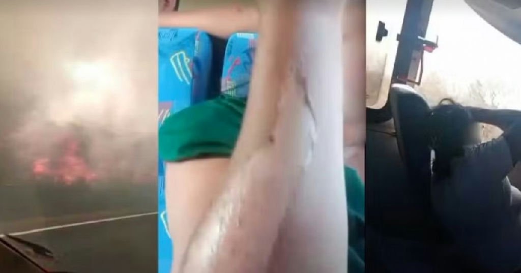 Incêndio em rodovia baiana deixa 19 feridos após ônibus atravessar área de queimada
