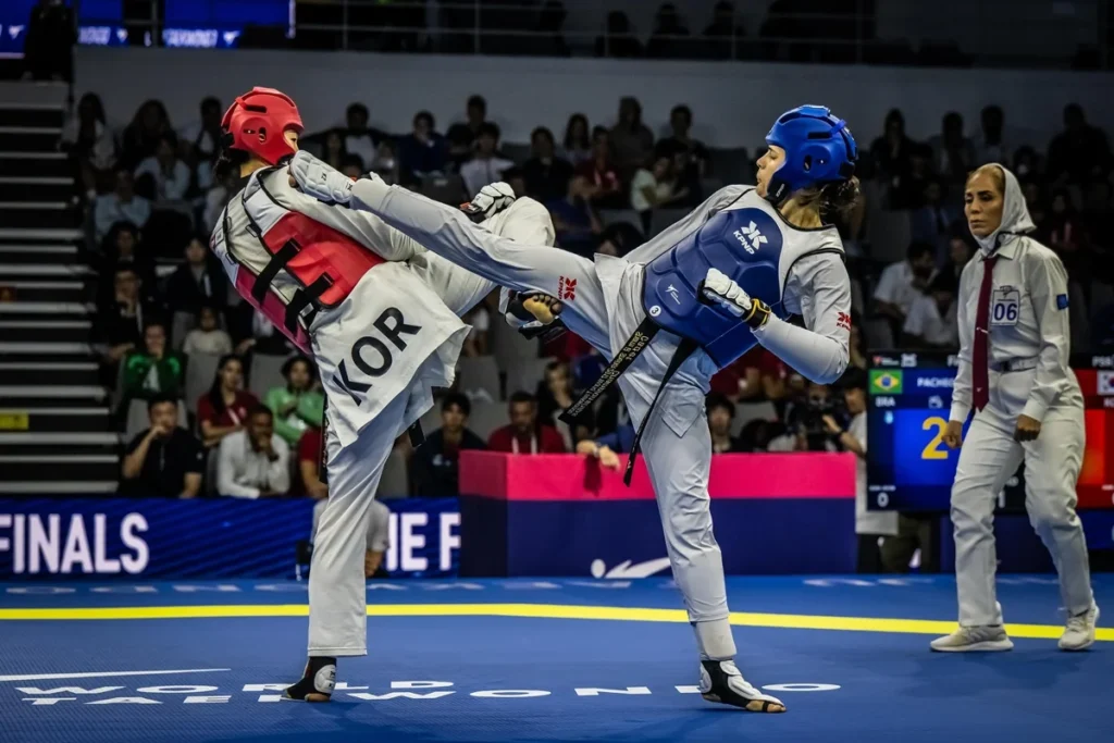 Maria Clara Pacheco fatura o ouro na categoria até 57 kg do Grand Prix de Taekwondo em Muju