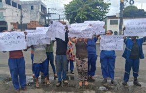 Moradores protestam contra impactos das obras do VLT em Fazenda Coutos