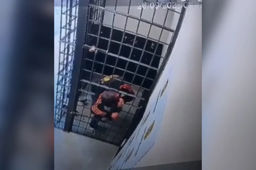 Preso escapa de delegacia em Santa Catarina ao atravessar grades de cela