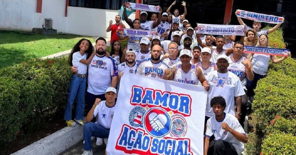 Torcida Bamor promove mutirão de doação de sangue no Hemoba em Salvador