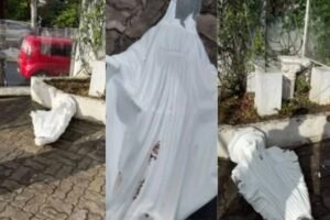 Vandalismo atinge imagem de Nossa Senhora em paróquia de Salvador