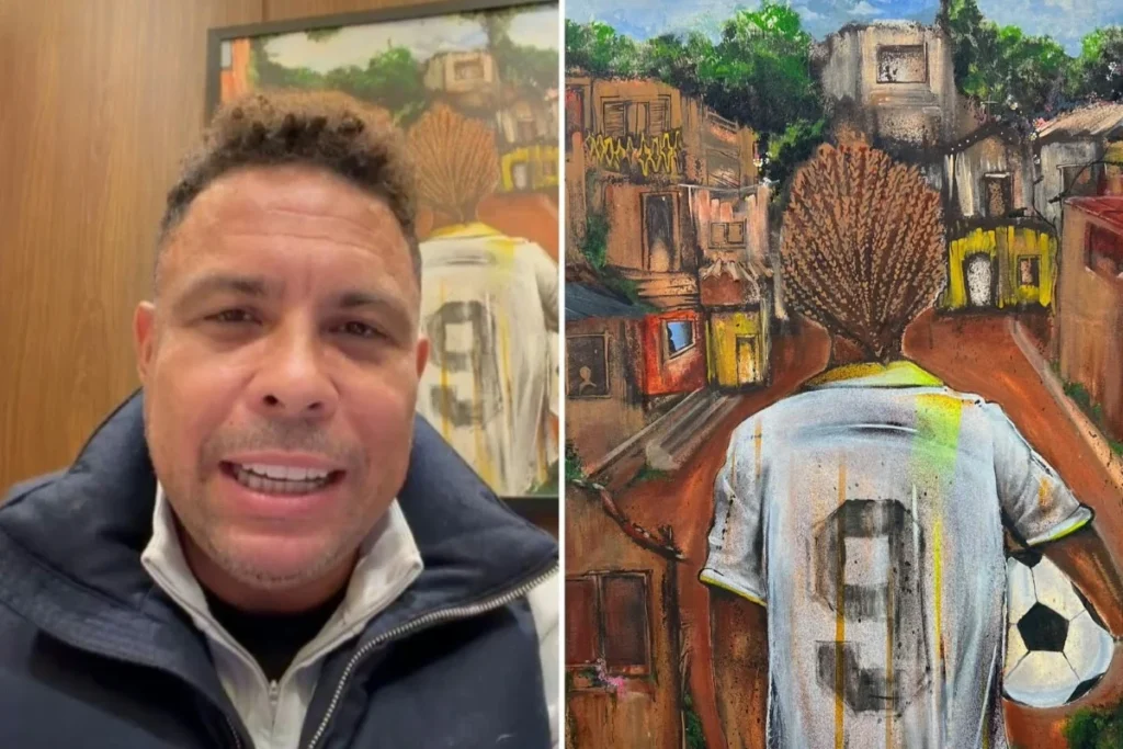 A trajetória da tela Camisa 9 da Quebrada até o acervo de Ronaldo Fenômeno
