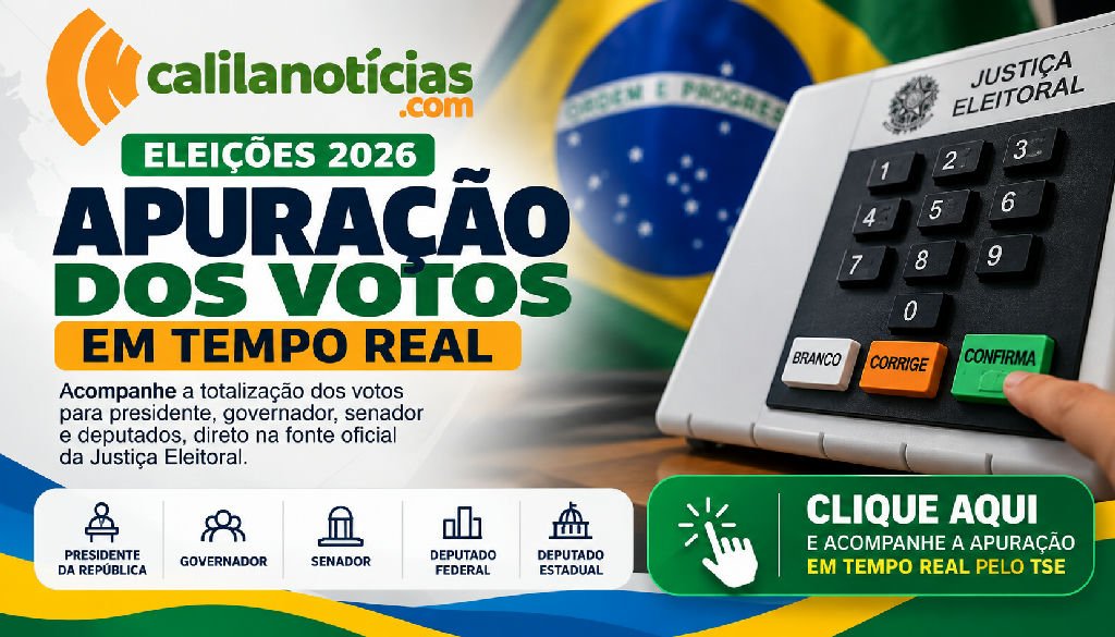 Apuração das eleições 2026: acompanhe os resultados em tempo real