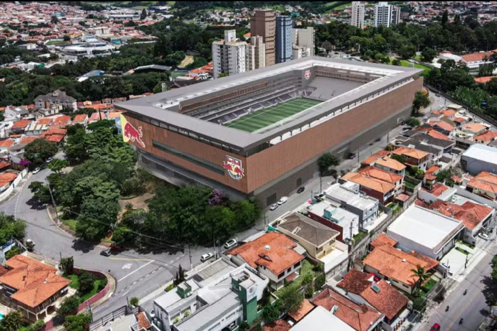 Arena de R$ 400 milhões do Red Bull Bragantino avança em obras no interior de São Paulo