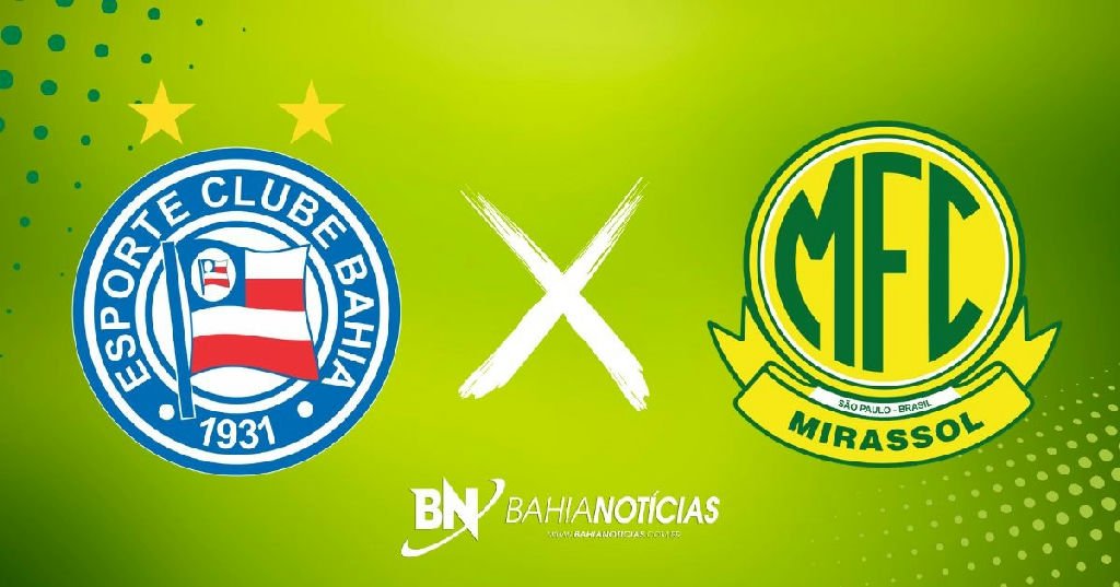 Bahia recebe o Mirassol na Arena Fonte Nova em busca de recuperação no Brasileirão