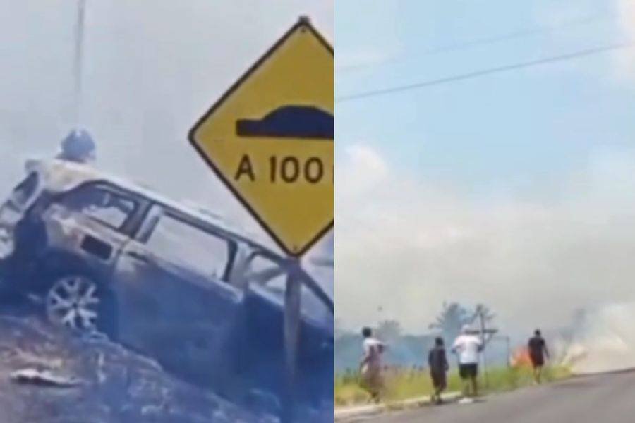 Fogo em rodovia no sul baiano mobiliza bombeiros e autoridades locais