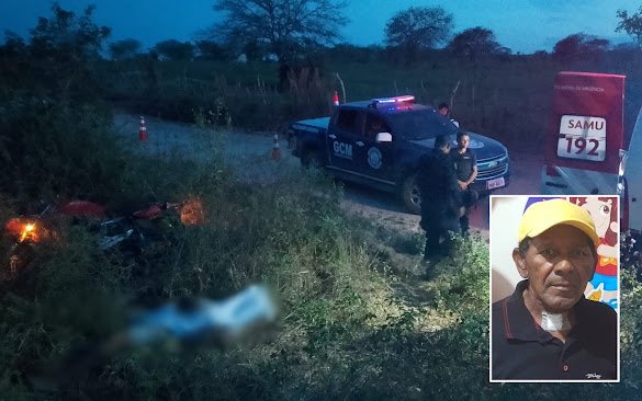 Idoso de 70 anos não resiste após acidente de moto na zona rural de Barrocas