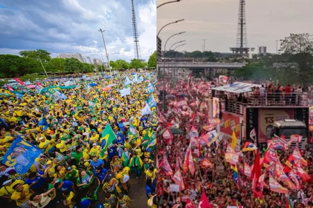 Multidões lotam ruas em atos finais de direita e esquerda pelo Distrito Federal