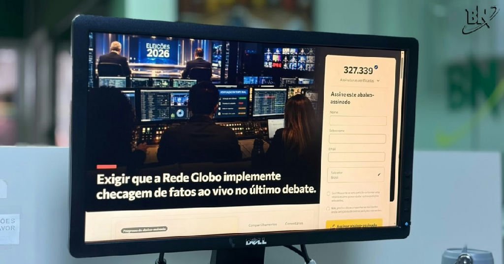 Petição com 300 mil adesões cobra checagem em tempo real em debate presidencial da Globo