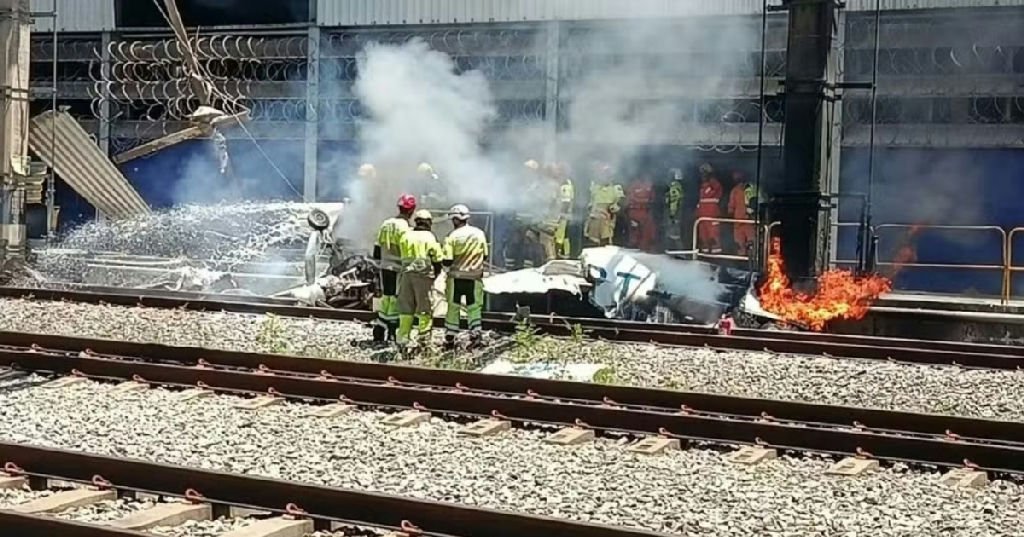Piloto morre após queda de monomotor em pátio do metrô de Belo Horizonte