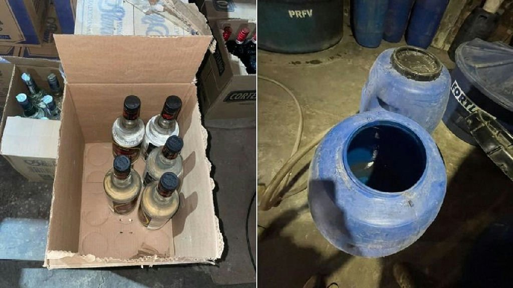 Polícia interdita fábrica clandestina com 5 mil litros de cachaça na Bahia