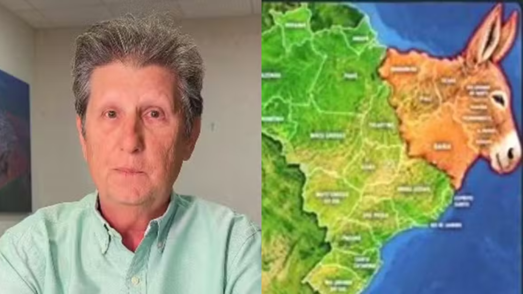 Prefeito compartilha mapa do Nordeste como burro e pede desculpas