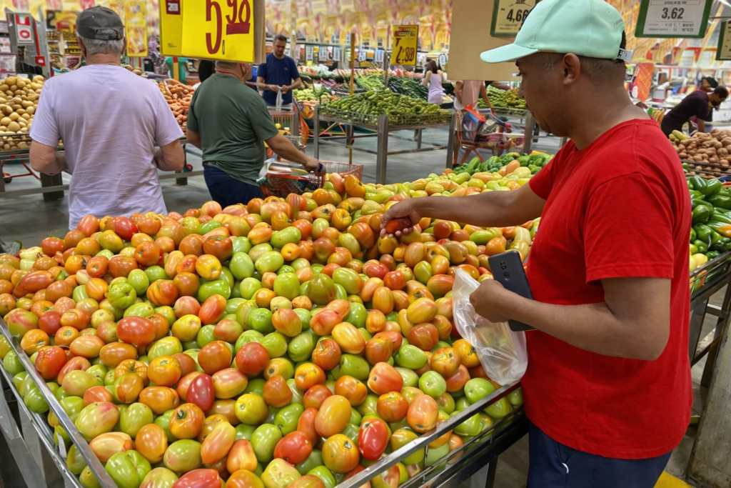 Tomate dispara 156% em Salvador e pressiona o custo da cesta básica