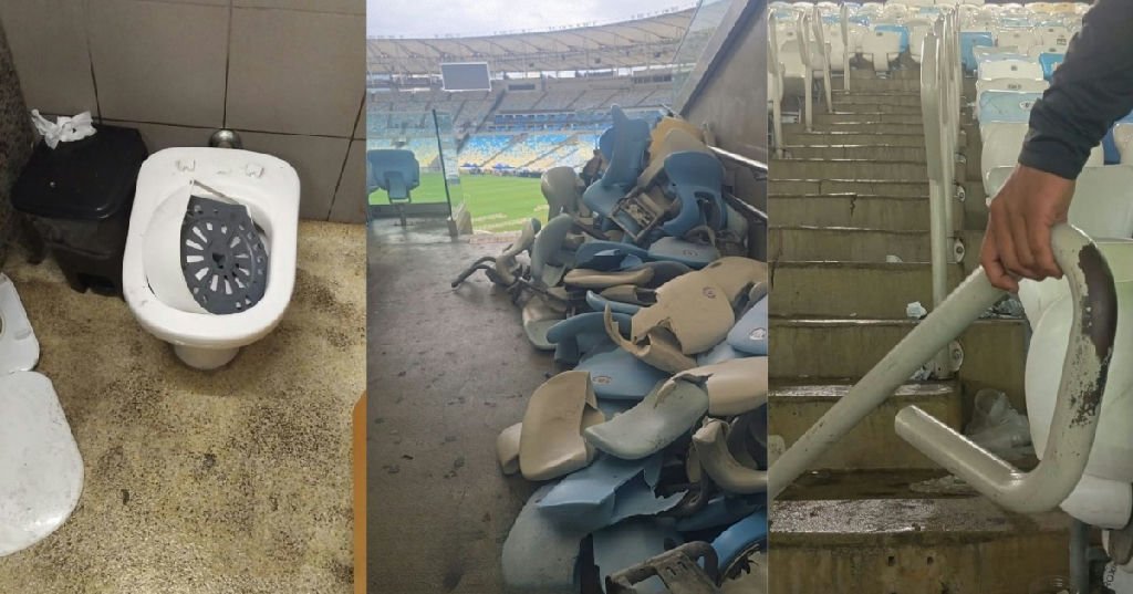 Vandalismo em jogo no Maracanã gera prejuízo superior a trezentos mil reais