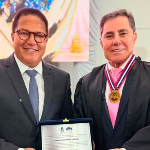 Prefeito Augusto Castro recebe homenagem do Tribunal de Justiça da Bahia e destaca parceria em favor da população