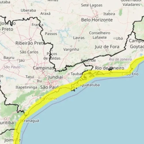 Alerta de ventos costeiros afeta Litoral Norte de SP; confira a previsão do tempo