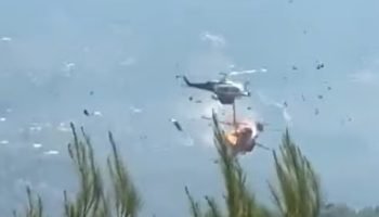 Colisão de helicópteros durante combate a incêndio na Grécia deixa dois mortos