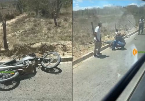 Colisão de moto na estrada entre Valente e Valilândia resulta em um óbito e um ferido
