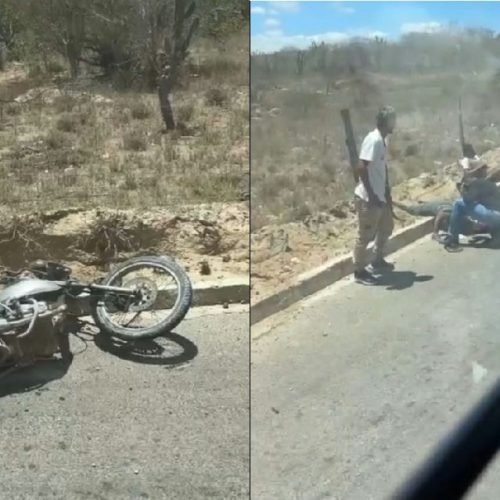 Colisão de moto na estrada entre Valente e Valilândia resulta em um óbito e um ferido
