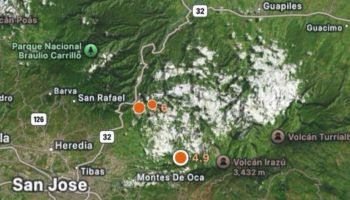 Costa Rica registra dois terremotos seguidos e dezenas de réplicas nesta segunda-feira