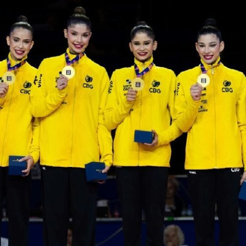 Ginástica rítmica brasileira conquista ouro inédito em Mundial na Alemanha