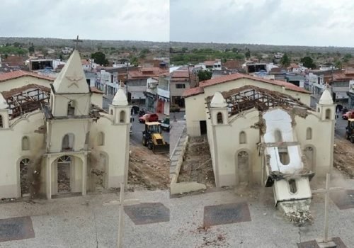 Igreja histórica de mais de 80 anos é demolida em Retirolândia para nova construção