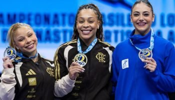 Lorrane Oliveira e Caio Souza brilham e conquistam medalhas de ouro no Brasileiro de Ginástica