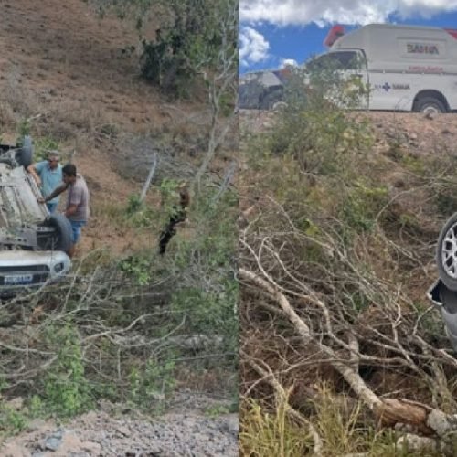 Motorista sobrevive após capotamento de veículo em rodovia de Conceição do Coité