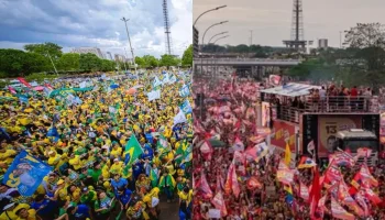 Multidões lotam ruas em atos finais de direita e esquerda pelo Distrito Federal