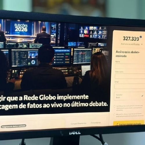 Petição com 300 mil adesões cobra checagem em tempo real em debate presidencial da Globo