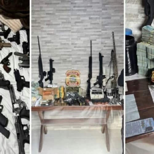 Polícia Federal combate fraude em registros de Cacs com apreensão de armas e dinheiro na Bahia