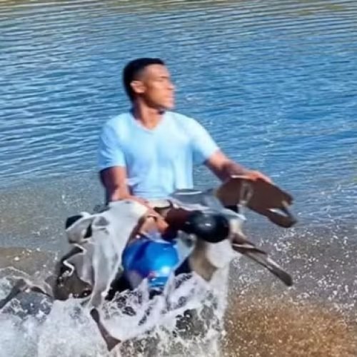 Polícia investiga homem que aparece em vídeo jogando cachorro em açude na Bahia
